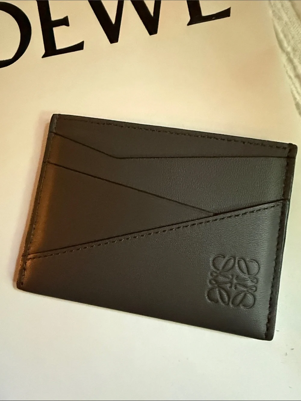 LOEWE Puzzle plain cardholder in classic calfskin